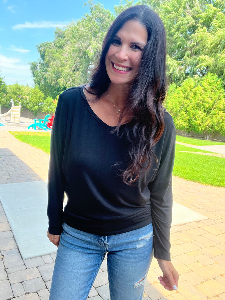 Modal Dolman Top - Black
