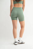 Venice Cloud Light Sculpt Biker Shorts: MOSS