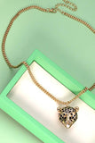 LEOPARD RHINESTONE NECKLACE