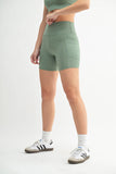 Venice Cloud Light Sculpt Biker Shorts: MOSS
