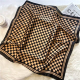LARGE CHECKER PRINT BANDANA SCARF