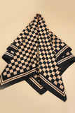 LARGE CHECKER PRINT BANDANA SCARF