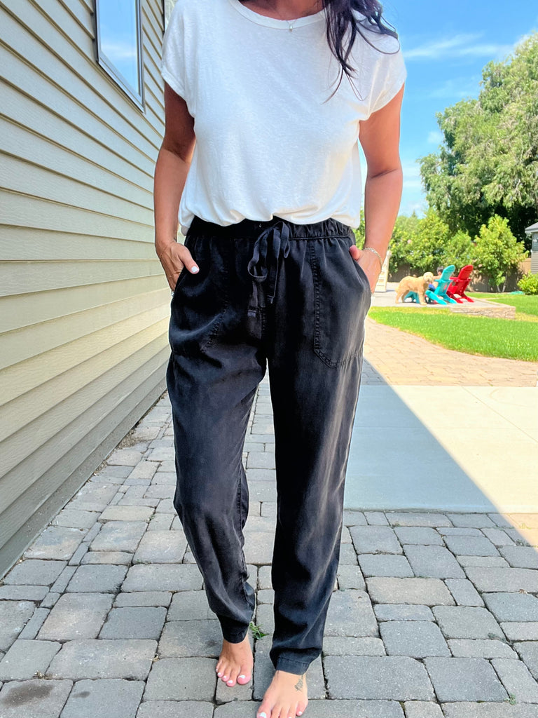 Tencel Ankle Pant - Vintage Black