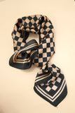LARGE CHECKER PRINT BANDANA SCARF