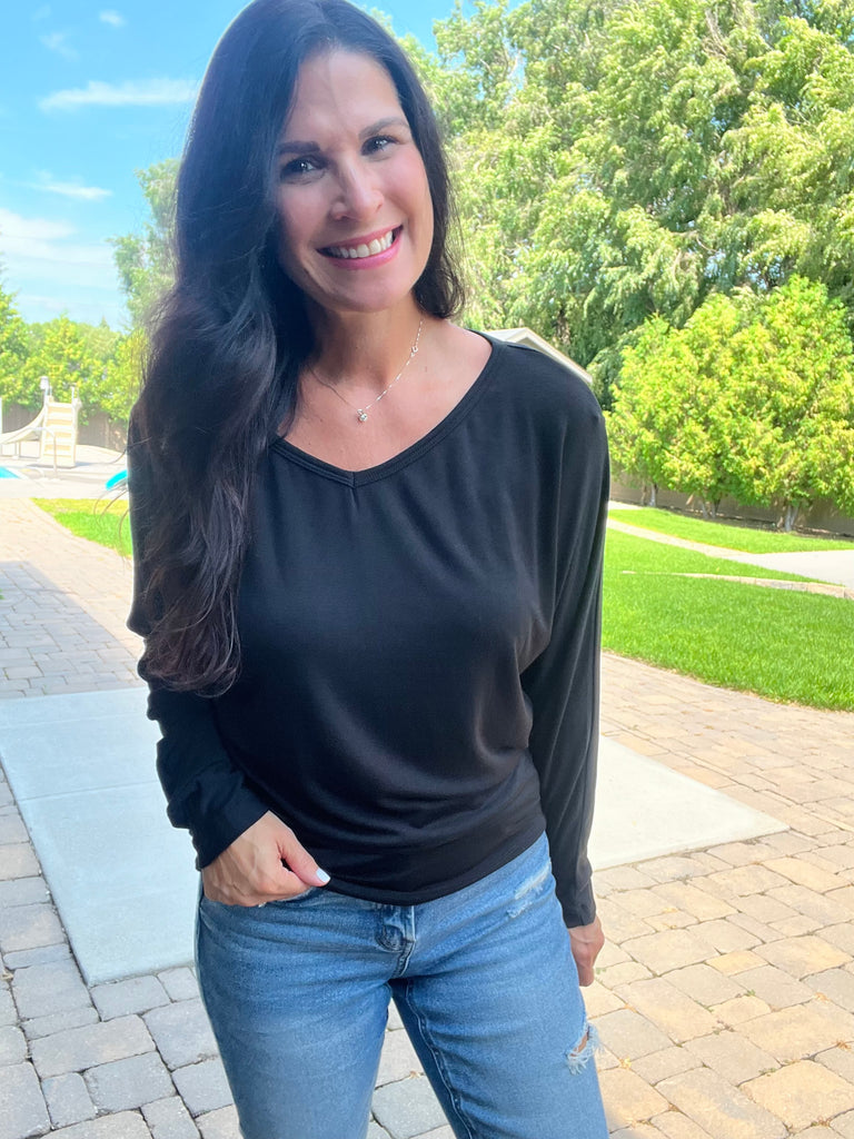 Modal Dolman Top - Black