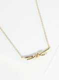 18K Gold Dipped 1 Inch Brass Knot Pendant Necklace: Gold