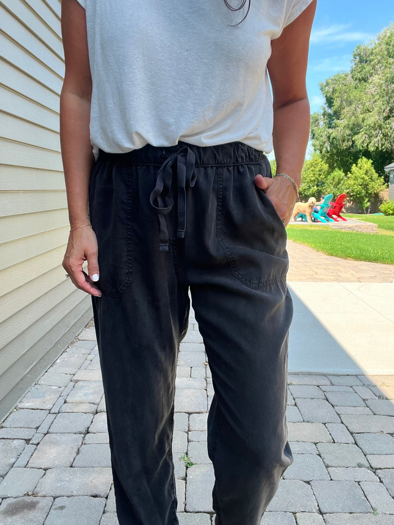 Tencel Ankle Pant - Vintage Black