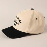 Put It On My Husband's Tab Corduroy Baseball Hat: Black