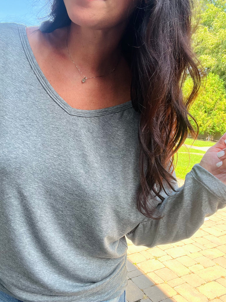 Modal Dolman Top - Heather Gray
