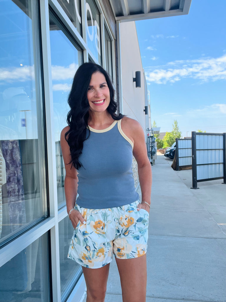 Flower Print Short