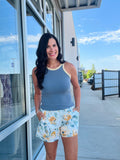 Flower Print Short