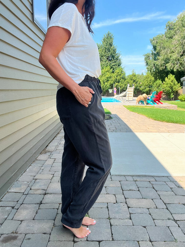 Tencel Ankle Pant - Vintage Black