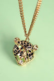 LEOPARD RHINESTONE NECKLACE
