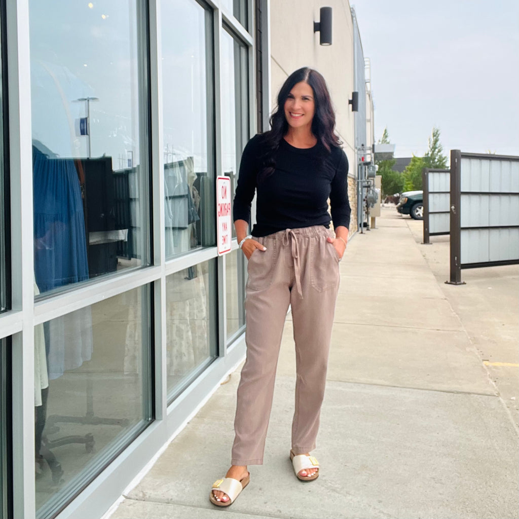 Tencel Tapered Pants - Cocoa