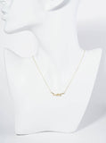 18K Gold Dipped 1 Inch Brass Knot Pendant Necklace: Gold