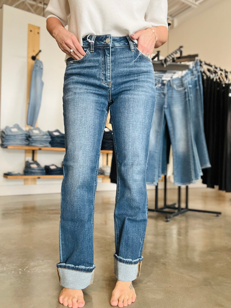 Vervet High Rise Cuffed Straight