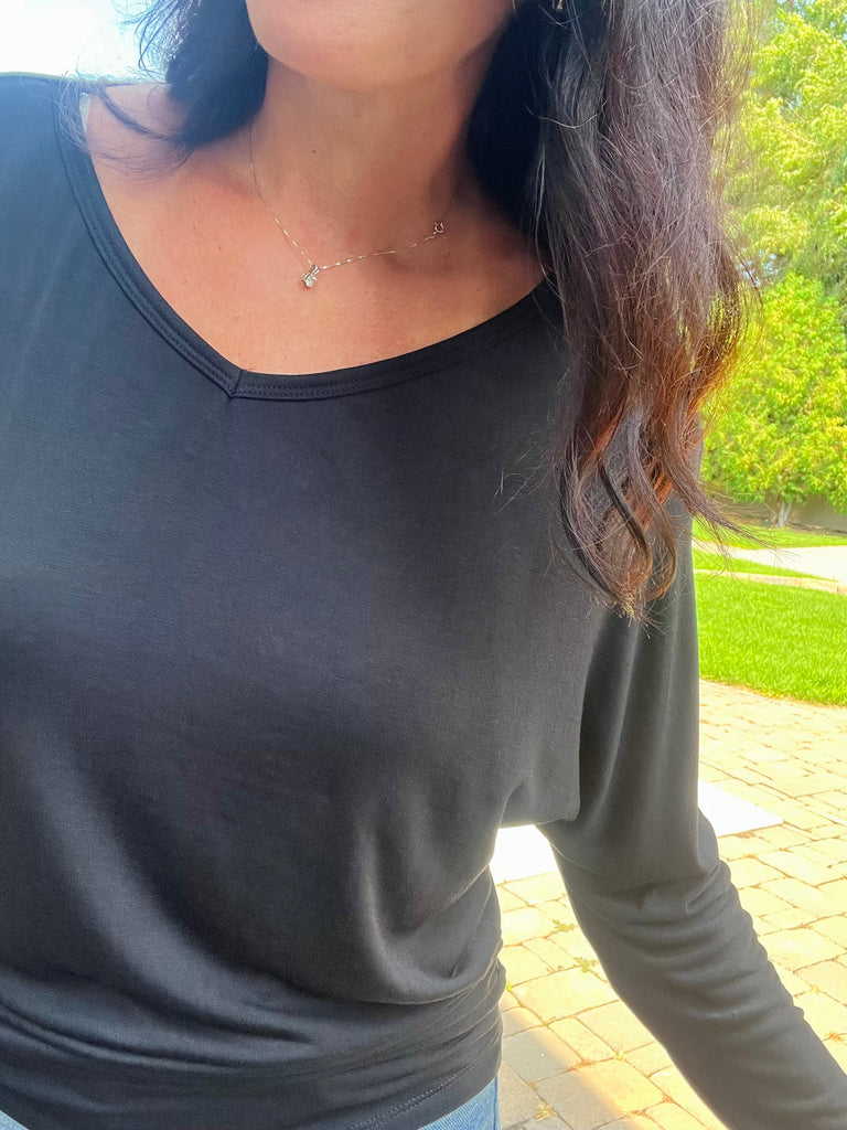 Modal Dolman Top - Black