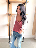 Spaghetti Strap Cowl Neck Bodysuit