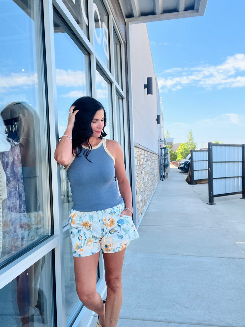 Flower Print Short