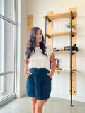 High Waist Wrap Denim Mini Skirt - Denim