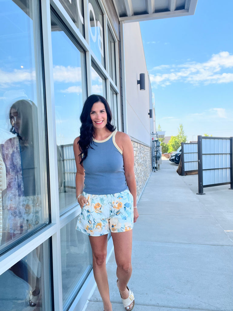 Flower Print Short