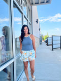 Flower Print Short
