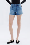 Vervet High Rise Raw Hem Denim Short