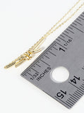 18K Gold Dipped 1 Inch Brass Knot Pendant Necklace: Gold