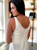 Knit Tank Top in White