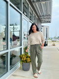 Tencel Tapered Pants -Dark Olive