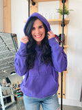 Drop Shoulder Oversized Hoodie - Skol Purple