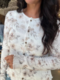 Floral Pointelle Cardi and Cami Set