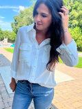 Tab Sleeve Button Down Shirt