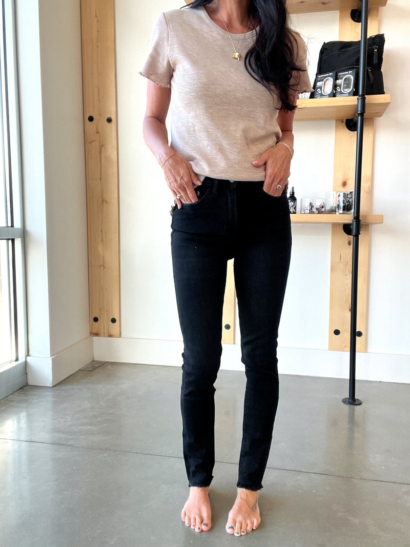 Vervet High Rise Washed Black Skinnies