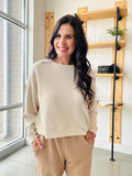 Laguna Dropped Shoulder Sweatshirt: Khaki