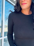 Long Sleeve Body Suit - Black