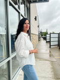 Pinstripe Button Down Shirt - Off White