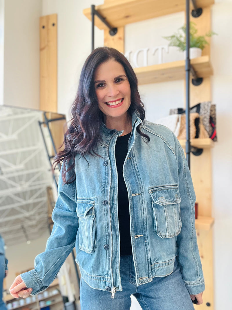 Pocket Detailed Denim Jacket