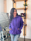 Drop Shoulder Oversized Hoodie - Skol Purple