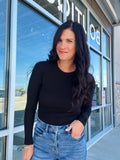 Long Sleeve Body Suit - Black