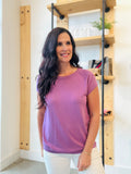 Raglan Crew Neck Top - Orchid