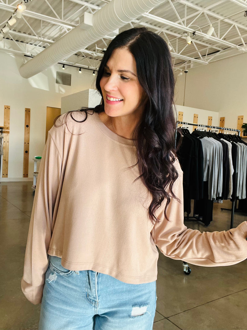 Soft Boxy Top - Mocha