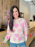 Hearts & Pearls Knit Sweater