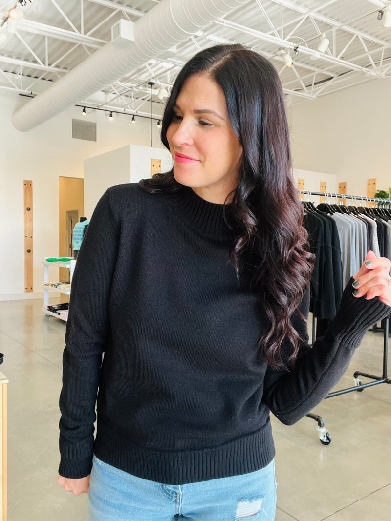 Mock Neck Classic Cut Sweater