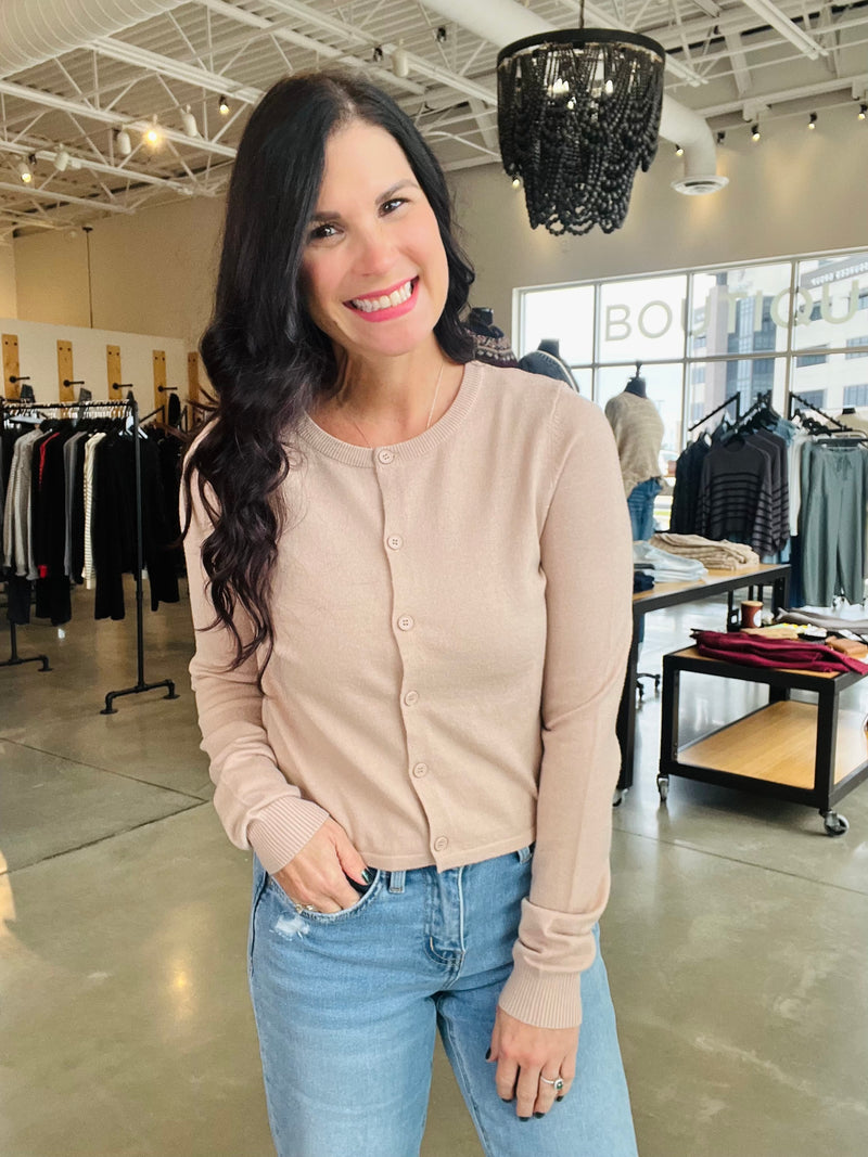 Button Up Cardi - Mocha