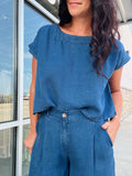 Dark Chambray Top