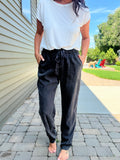 Tencel Ankle Pant - Vintage Black