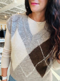 Argyle Vest - Taupe