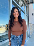 Long Sleeve Body Suit - Brown
