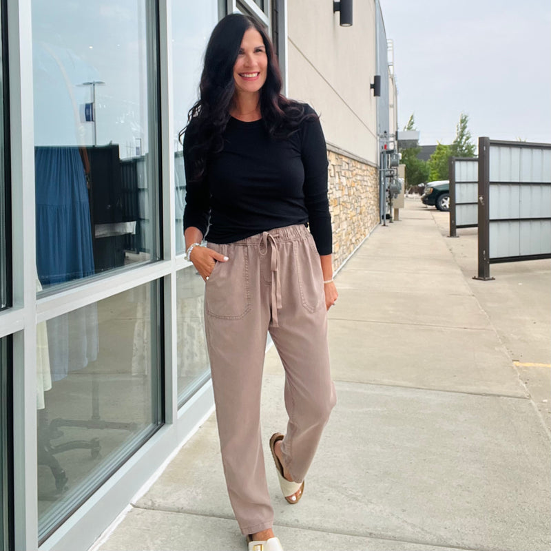 Tencel Tapered Pants - Cocoa